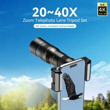 APEXEL 20-40X Zoom Monocular, HD Telephoto Lens For All Smartphones, HD Optical Telescope For Moon Watching, Birding, Travel & Concerts - A - View 2