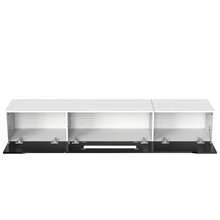 Double-Layer Color Design TV Cabinet/Minimalist Modern Style TV Cabinet/3 Flip Doors/With LED Light/Multi-Purpose Installation Method/Easy To Clean/Suitable For Apartment, Living Room - Black - View 9