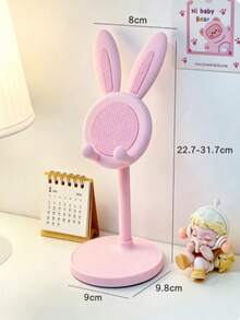 1pc Desktop Accessory: Cute Cartoon Rabbit Desktop Phone Holder, Universal Adjustable Telescopic Height Stand, Suitable For Tablets, Ideal For School, Living Room, Bedroom And Other Home Environments, Practical And Convenient Halloween/Christmas Gift - Multicolor - View 11
