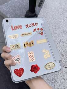 50 Buah, Stiker Transparan Retro Hari Valentine, Perlengkapan Scrapbook, Stiker Desain Kreatif dan Estetis, Cocok untuk Casing Ponsel, Tablet, Ponsel, Laptop, Koper, Mobil, Notebook, Helm, Gitar, Skateboard, Kotak Penyimpanan, Komputer. - 50 buah - View 6