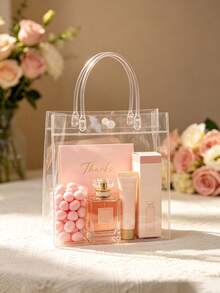 30pcs Thickened Transparent PVC Gift Bags With Handles, Reusable, Suitable For Bridal Shower, Bachelorette Party, Wedding Gifts, Shopping, Wedding, Birthday, Engagement, Anniversary Party - Multicolor - View 11