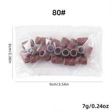 Nail Sanding Ring 80#/120#/150#/180#/240# Grit Sanding Sleeve, Suitable For Nail Drill Mandrel, Nail And Foot Care Grinding Accessory - Multicolor - View 8