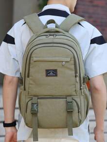 多隔層大學風尼龍男士後背包，可容納 15.6 吋筆電，多口袋輕量大容量旅行通勤日用包，多功能書包，適合學生、國中生、高中生、護理師、教師、商務人士，適用旅遊度假、出差、日常通勤、購物、辦公、約會、登山、訓練、工作，生日禮物、節日禮物 - 彩色 - 查看 11