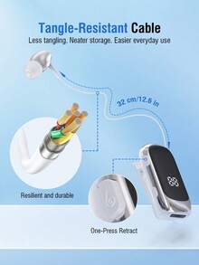 REMAX Headset Mono Bluetooth Jepit yang Dapat Ditarik, Earbud yang Dapat Ditarik dengan Satu Tekan 32cm, Dual-Mic ENC untuk Panggilan Jernih, Peringatan Getar, Koneksi Dua Perangkat, Indikator Baterai LED, Pengisian Cepat USB-C - View 10