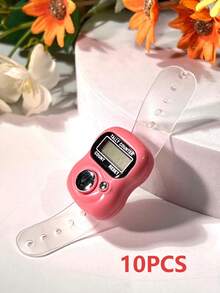 Mini Electronic Finger Counter/Ring-Shaped Manual Counter, Random Color Tasbih, Compact & Cute, Easy To Use, Suitable For Knitting, Prayer Counting, Etc. - Multicolor - View 36