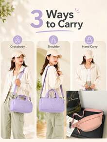 Minimalist Solid Color Fashion Small Multi-Function Crossbody Storage Bag, Small Capacity Fitness Bag, Versatile Women's Shopping Commuting Shoulder Bag, Small Soft Portable Mini Fitness Bag - Multicolor - View 7