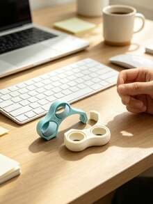 Multifunctional Ergonomic Phone Stand, 3D Printed Material Creative Ring Phone Grip, Pinky Finger Strap, Ring Finger Holder, Phone Stand, Thumb Holder, Desktop Stand, Multifunctional Slouchy Stand, Portable Stand, Stress Relief Tool - A - View 3
