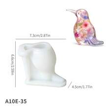 Ultiple Bird Silicone Molds, 3D Animal Mould For DIY Epoxy Resin, Crystal Glue, Cement Plaster, Aromatherapy Candle, Entrance Table Home Decor Ornament - Little Bird - View 11