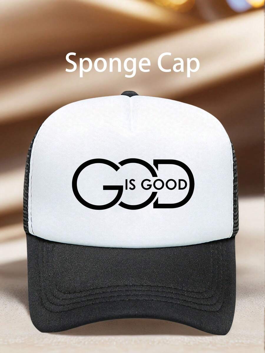 1pc Men Hat 'GOD IS GOOD' Printing Caps For Men Adjustable Hat Perfect For Parties, Hiking, Outdoor Trips Everyday Wear And Sun Protection