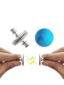 Magnetic Curtain Clips No-Drill Installation Curtain Fixing Clips Home Window Decor Accessories Magnetic Curtain Nails Set, Paired With Round Adhesive Pads For Secure Fixing Of Fabric Curtains, Easy To Install And Remove Without Damaging Fabric, Compatible With Multiple Curtain Styles, Large Capacity Combination Pack To Meet Whole House Curtain Decoration And Fixing Needs - A - View 3