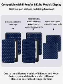 Blue Polka Dot Protective Case, Compatible With IPad Air 8(M4)2026(11 Inch), Air 4/5 10.9 Inch, 7/8/9 Gen 10.2 Inch, Built-In Pen Slot, Compatible With Samsung Tab S6 10.4 Inch, Compatible With Kindle 11th Gen(2022/2024), Kindle Clara 2E, Clara Colour, Clara BW (6 Inch) And Libra Colour (7 Inch), Cute Sweet Fashion Design, Suitable For Birthday And Holiday - Multicolor - View 10