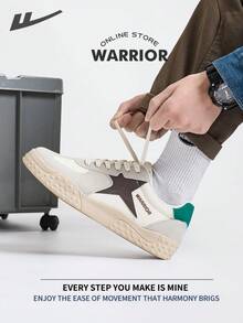 Warrior 男士運動鞋 春秋舒適簡約休閒俐落運動鞋 全天穿著訓練慢跑帆布鞋 - 彩色 - 查看 2