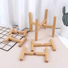1 Wooden Bamboo Plant Stand, Plant Display Shelf, Living Room Window Sill Flower Stand, Desktop Flower Stand, Pot Not Included - One Size Fits All - View 4