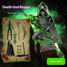 1pc DIY Grim Reaper Jointed Figure, Self-Assembly, Cape Cloak, Multi-Joint Movable Action Figure, Ornament, Figurine Model, Gift, Present, Holiday Gift, Perfect Gift - Multicolor - View 11