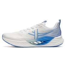 XTEP Hydrogen Wind 8.0 男款新款跑步鞋，吸震耐磨、輕量透氣、抗菌除臭運動鞋 - 白色/藍色 - 查看 3