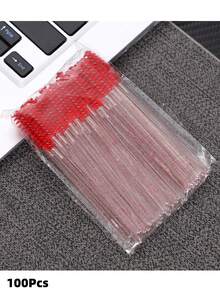 100pcs/50pcs/10pcs Large Capacity Eyelash Brushes Spoolies Makeup Applicators, Suitable For Eyelash Extensions, Eyebrow Grooming, Gifts, Travel, Budget-Friendly, Travel Essentials - Pink - View 29