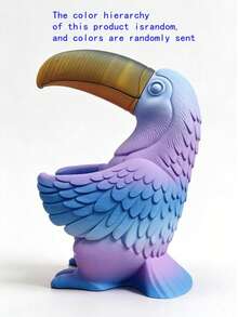Toucan Shaped European Style Wine Rack Creative Home Wine Holder Living Room Decor Personalized Theme Bar Decoration Wine Rack Can Be Used As Decorative Ornament Supports Bordeaux 750ml Bottles Up To 76.6mm Diameter PLA Material Gradient Color Random Color Not Controllable - Multicolor - View 13