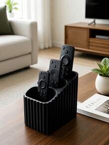1/2/3pcs Remote Control Storage Box, Wavy Design, Living Room Coffee Table Decor, Bedroom Bedside Storage, Suitable For Home Storage Enthusiasts, Makeup Brush Holder, New Year, Housewarming Gift, Thanksgiving, Christmas, Halloween - Multicolor - View 8