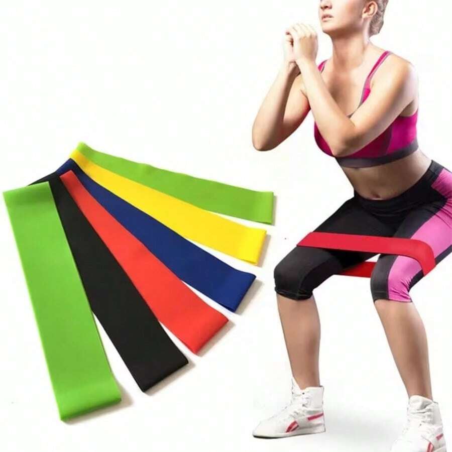 5pcs Yoga Resistance Bands With Tension Rings - Multi-Color Fitness Elastic Bands Suitable For Squats, Lifts, Stretching & Full-Body Workouts - Gym, Yoga Studio Essentials (Beginners & Advanced) - Multicolor - View 1