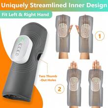 Hailicare Máy massage tay nén khí 3 chế độ 4 mức cường độ 4 mức nhiệt, massage cổ tay và bàn tay, thư giãn cổ tay dùng cho nhà và văn phòng, quà Giáng Sinh - Xem 8