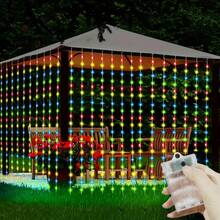 100/200/300/600LED Curtain String Lights Battery Powered Christmas Garland Festoon 8 Mode Lighting Wedding Party Fairy Light Valentine's Day Halloween Christmas Decoration For Home Bedroom(Not Included Battery) - Curtain String Light-battery - View 23