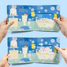 beartale Elephant Bubble Bath Interactive Push-Pull Slide Board Book, Habit Pals Daily Routine Bath Time Story Book, Early Learning Sensory Activity Book, Fine Motor Skills Educational Toy, Birthday Gift For Toddlers Boys And Girls - Multicolor - View 4