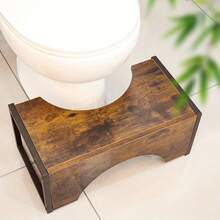 Heavy-Duty 550-Pound Load-Bearing Bathroom Commode Stool - High 7inch Non-Slip Wooden Commode Stool, Easy To Install, Suitable For Adults, Hotels Or Spas - Modern Bathroom - Heavy-duty Toilet Stool - View 4
