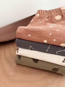 4Pcs/Set Baby Leggings, Cute Cartoon Print Soft Elastic Baby Casual Home Pants - Multicolor - View 12