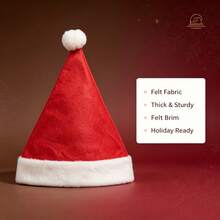 3pcs Adult Christmas Hats Felt Santa Hat Xmas Party Decorations For New Year Holiday - Multicolor - View 4