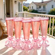 22/11/6/1pc 5.5oz Plastic Champagne Flutes, Reusable, Modern & Elegant, Suitable For Weddings, Parties, Birthdays, New Year - Random Styles - View 22