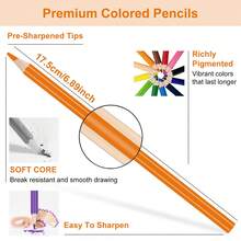 Set Pensil Warna Berbasis Minyak Profesional Isi 72 Buah, Pensil Seni dengan Saturasi Tinggi dan Hasil Blending Halus, Kit Premium dengan Tas Jinjing Nilon Berresleting Warna Hijau Mint, Tersedia dalam Warna Hitam & Hijau Mint, Untuk Seniman Mewarnai & Menggambar - Pensil warna - View 2