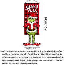 The Grinch The Grinch 1pc The Christmas Hanging Banner Party Decoration Prop Creative Cartoon Print Backdrop, Decorative Hanging Flag - Cartoon - View 6