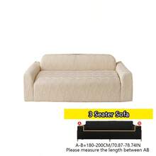 1 cái vỏ bọc sofa cao cấp phong cách tối giản màu trơn, đệm ghế chống trượt dùng cho mọi mùa, vỏ bọc tay vịn sang trọng và khăn phủ lưng ghế - Màu be - Xem 14