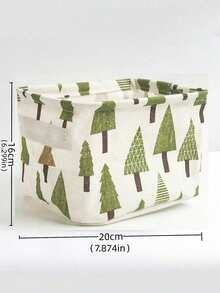 Christmas Mini Lingerie Storage Box, Linen Desktop Storage Basket, Cosmetic Storage Basket, Autumn/Winter Fabric Storage Box, High Practicality, Suitable For Year-End Stockpiling, Halloween Clothing And Socks - Multicolor - View 5