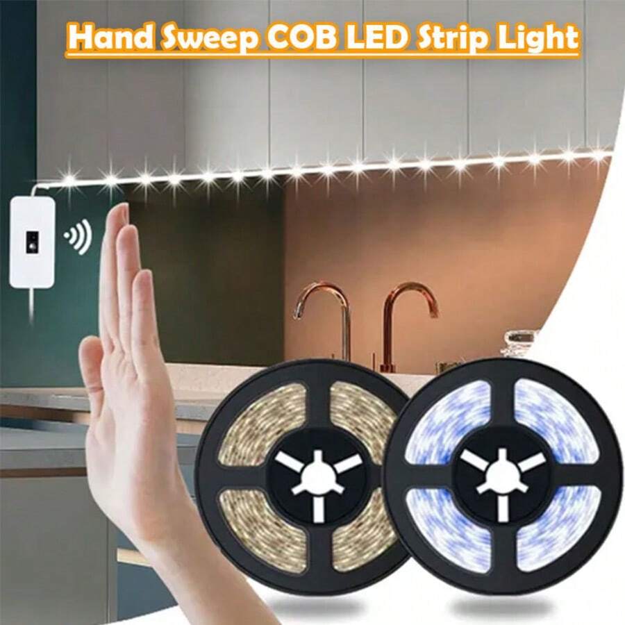 Acosh Neon USB LED Strip Light With Hand Motion Sensor, Under Cabinet Led Lighting, LED Light Strips Kitchen, Cabinet, Shelf, Counter, Bedroom, Motion Sensor Closet Lights