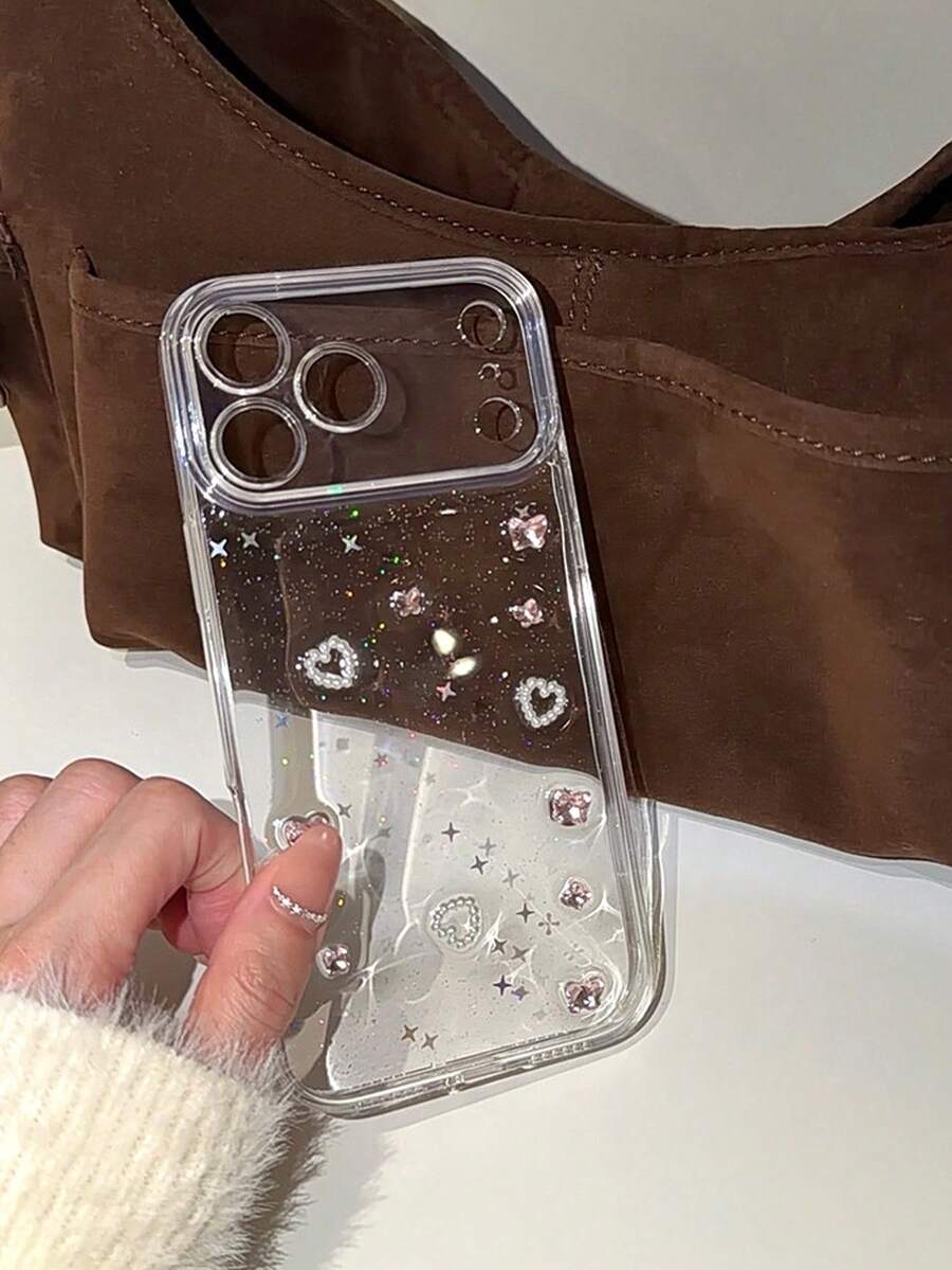 頂級極簡心形寶石透明手機殼，適用於 iPhone 18 Pro Max/18 Pro/18/17 Pro Max/17 Pro/17/16 Pro Max/16/16 Pro/16 Plus/15/15 Pro Max/15 Pro/15 Plus/11/12/13/14 Pro Max/12 Pro/12 Pro Max/13 Pro/13 Pro Max/14 Pro/14 Pro Max/14 Plus，全包覆防震保護硬殼，創意設計