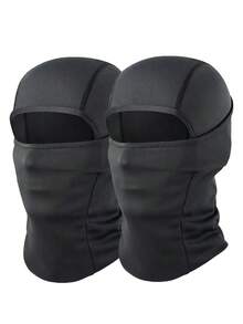 1pc/2pcs Unisex 2-Hole Balaclava Hat Set, Single-Hole Head Cover Cycling Full Face Mask, Suitable For Daily Outings And Outdoor Activities - Multicolor - View 5