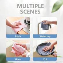 20pcs Household Kitchen Dish Cloths, Dusting Towels, Car Cleaning Cloths Roll, Absorbent Dust-Removing Cleaning Rags, Reusable Cleaning Cloths - Scouring Pad - View 4