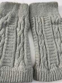 1PC Unisex Twist Fingerless Gloves, Autumn/Winter Short Half-Finger Warm Gloves, Fashion Outdoor Warm Sleeves, Simple Multi-Use, Seasonal Wear, Winter Accessory, Minimalist Design, Casual Style, Washable, Durable Warm Gloves, All-Season Shopping Essential, Suitable For Everyone - A - View 12