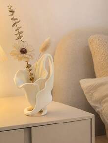 1PC Alla Lily Sculpture Vase, Abstract Irregular Art Vase For Dried Flowers, Minimalist Tabletop Ornament, Living Room Bedroom Bookshelf Decor, Housewarming Gift - Multiple Styles - View 8