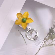 Cute Halloween Rhinestone Flower Badge Reel Retractable ID Card Holder – Swivel Clip Name Tag Keychain For Nurse Teacher Office - Multicolor - View 11