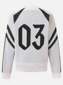 Adidas Men's M TIRO CREW Q4 Knit Pullover Sweatshirt KF4816 - Black and White - View 2