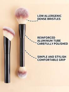 19pcs Makeup Tool Set Including 10 Soft Bristle Makeup Brushes & 1 Storage Bag & 2 Makeup Sponges & 2 Triangle Powder Puffs & 4 Finger Powder Puffs Suitable For Students Daily Use And Short Trips Touch-Up - Multicolor - View 2