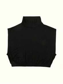 1pc Women's Solid Color Mock Neck Dickey, Shoulder Cover, Modesty Panel, Shrug, Casual Versatile Style, Multiple Colors Available For Daily Wear - Multicolor - View 3