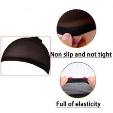 1 bộ phụ kiện tóc giả, gồm 1 băng đô silicone đục lỗ + 4 mũ trùm tóc giả nylon kéo dài - 1 Bộ - Xem 6
