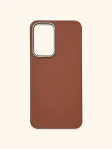 1pc 4-Color Optional Solid Color Lychee Texture Faux Leather Large Window Phone Case, Ins Premium Minimalist Business Solid Color Leather Texture, A Classic Black / B Beige White / C Premium Gray / D Caramel Brown, Faux Leather Matte Lens Raised Full Coverage Anti-Drop Soft Shell, Autumn/Winter Commute Versatile, Suitable For Personal Use And Gift; Compatible With IPhone Case & Galaxy Case, Compatible With IPhone 17 - Multicolor - View 33