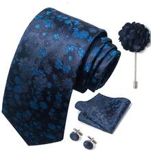 AlanKing Paisley Men's Tie Set, Perfect For Parties And Proms - Multicolor - View 2