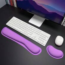 2pcs/Upgraded Wider Silky Ultra-Fine Fabric Gel Memory Foam Keyboard Wrist Rest Set, Ergonomic Keyboard & Mouse Wrist Support, Suitable For Office, Gaming, Computer Use - View 9