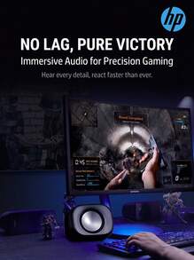 HP RGB Gaming Speaker USB Computer Speaker Subwoofer Desktop Notebook Universal Streamer Lighting Effect Desktop Game Audio And Video Artifact DHS-2111 Black - DHS-2111 Black - View 9