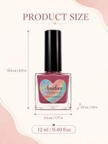Anselora Gray Purple Rose Cat Kuku Berbasis Air, Kilap Tinggi, Cepat Kering, Hasil Halus, 12ml, Tidak Perlu Lampu, Manikur Harian Sendiri - Rusty Rose - View 10